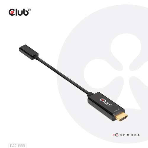 CLUB3D ADATTATORE DA HDMI 2.0 A USB-C 4K 60HZ M/F BLACK